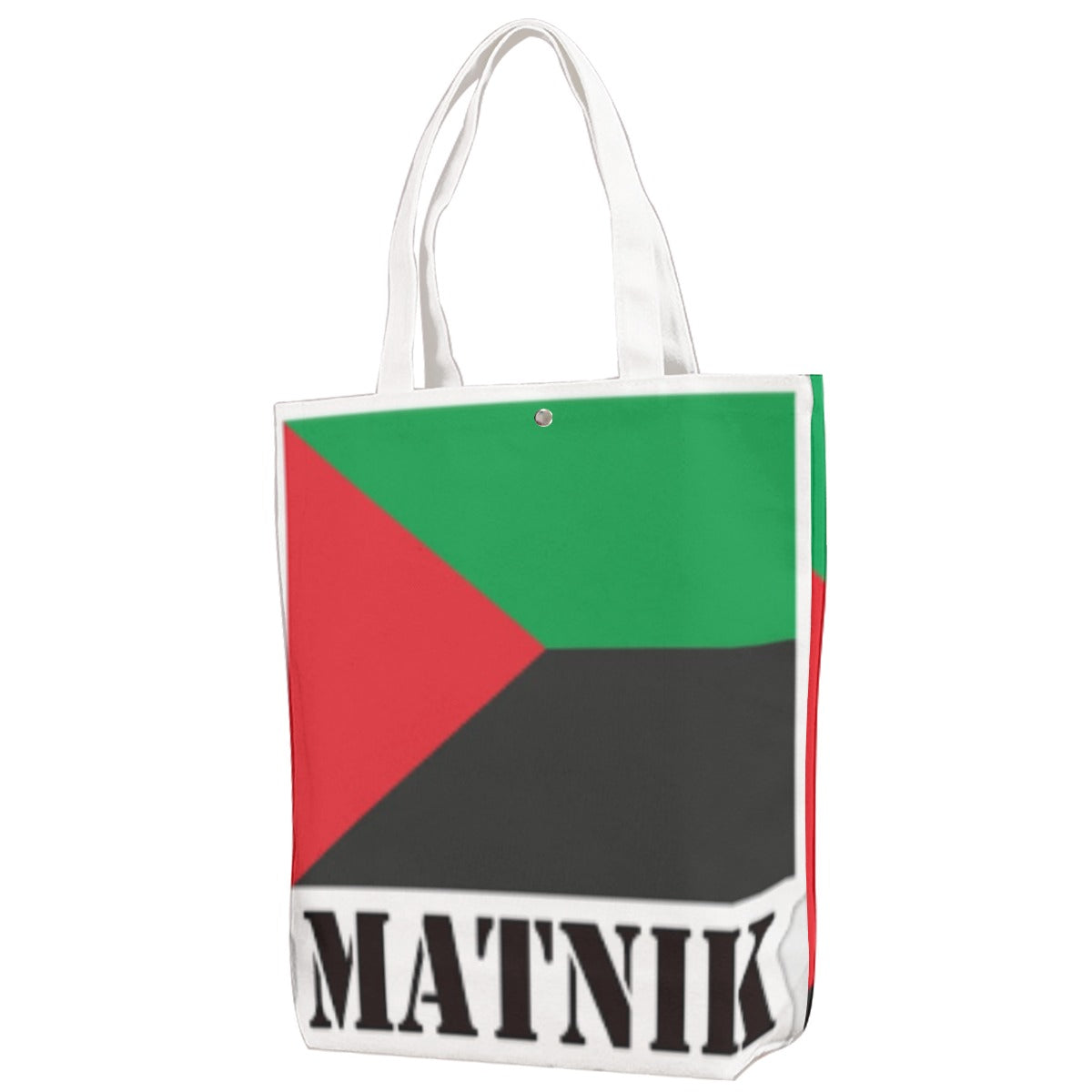 🛍️ Tote Bag MATNIK avec Fermeture - Sac Toile Drapeau Martinique Rouge Vert Noir