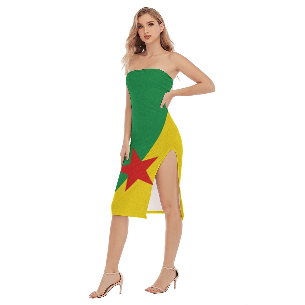 Robe Bustier Guyane - Élégance aux Couleurs du 973