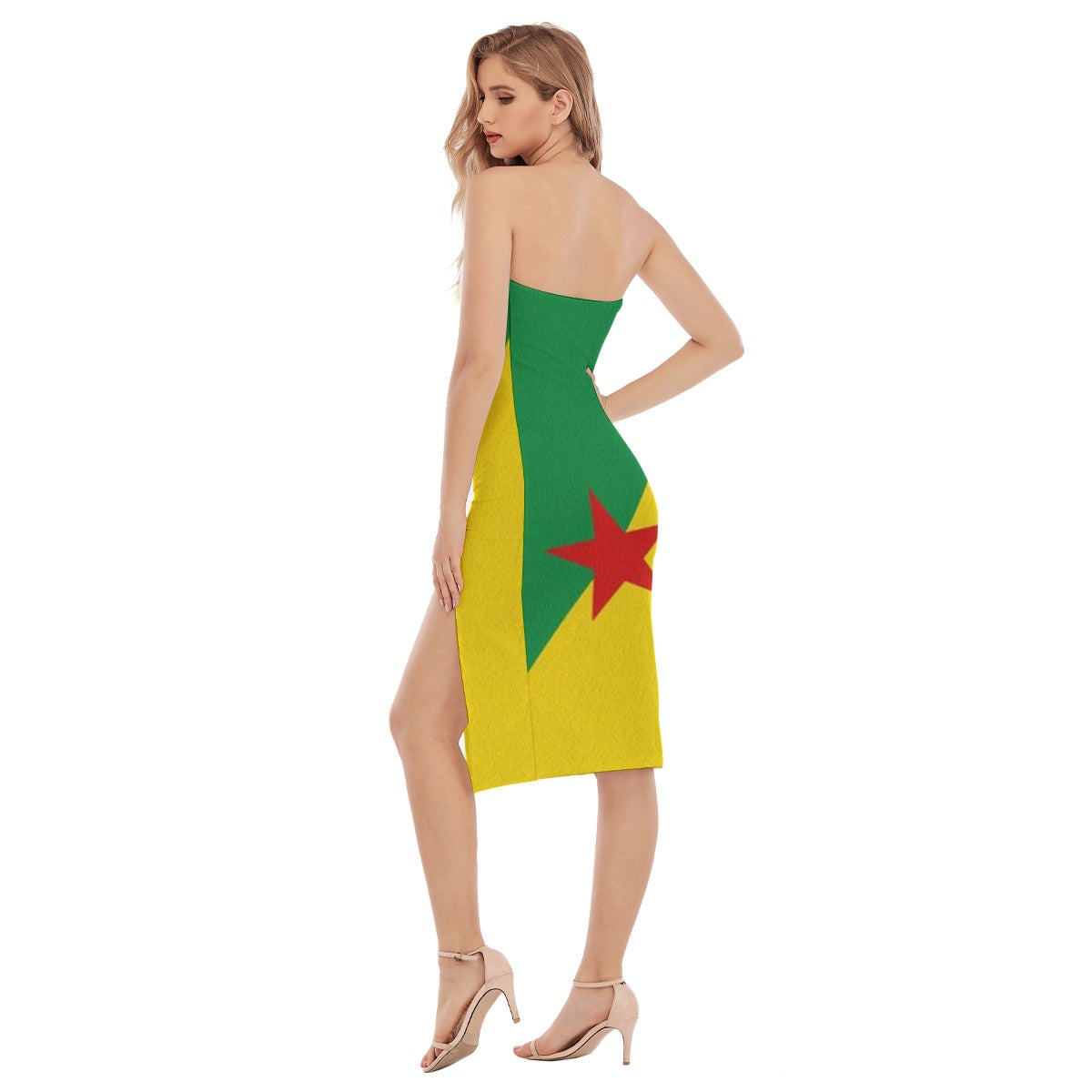 Robe Bustier Guyane - Élégance aux Couleurs du 973