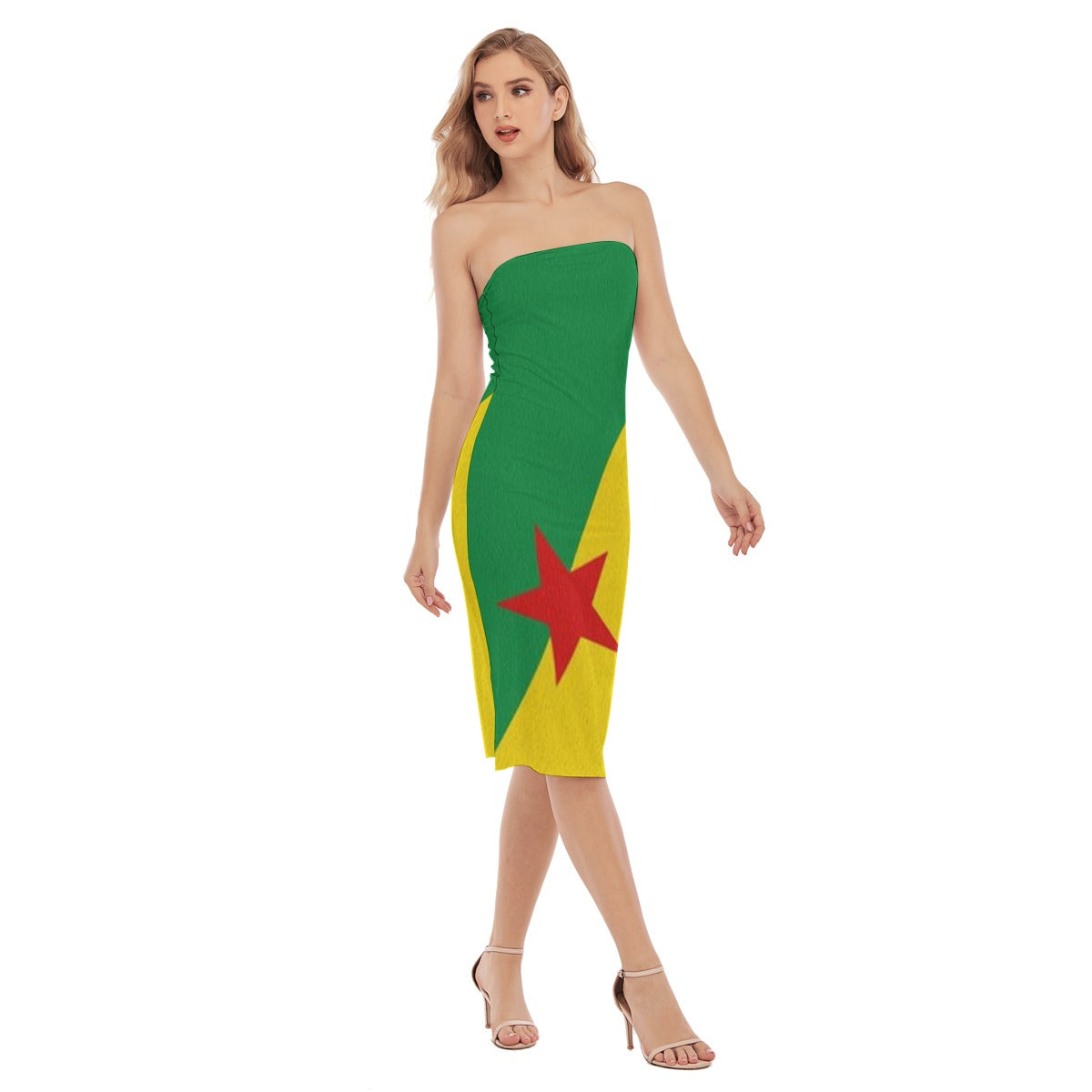 Robe Bustier Guyane - Élégance aux Couleurs du 973