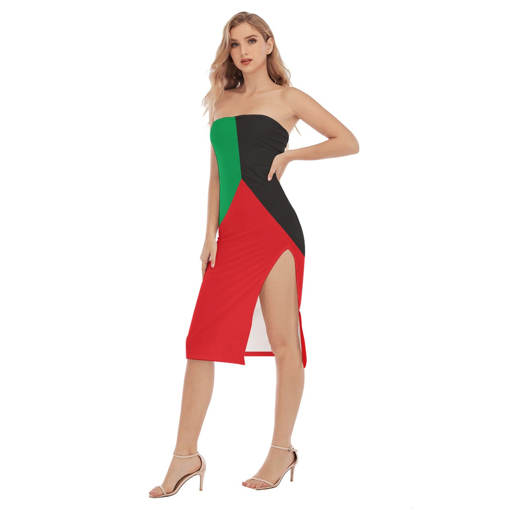 ROBE BUSTIER DRAPEAU MARTINIQUAIS